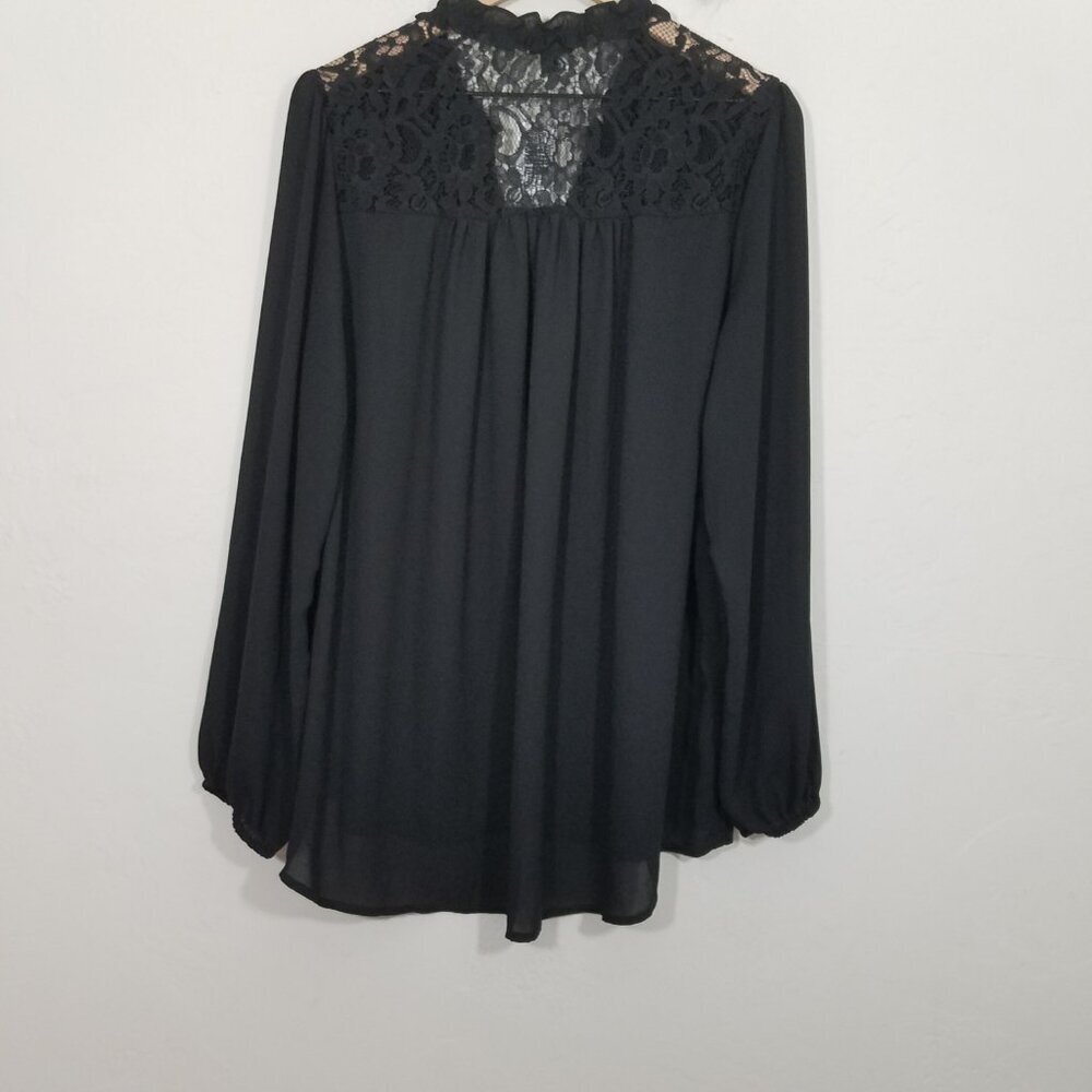 NWT Torrid Long Sleeve Top Blouse Black Size 2 - Picture 5 of 7